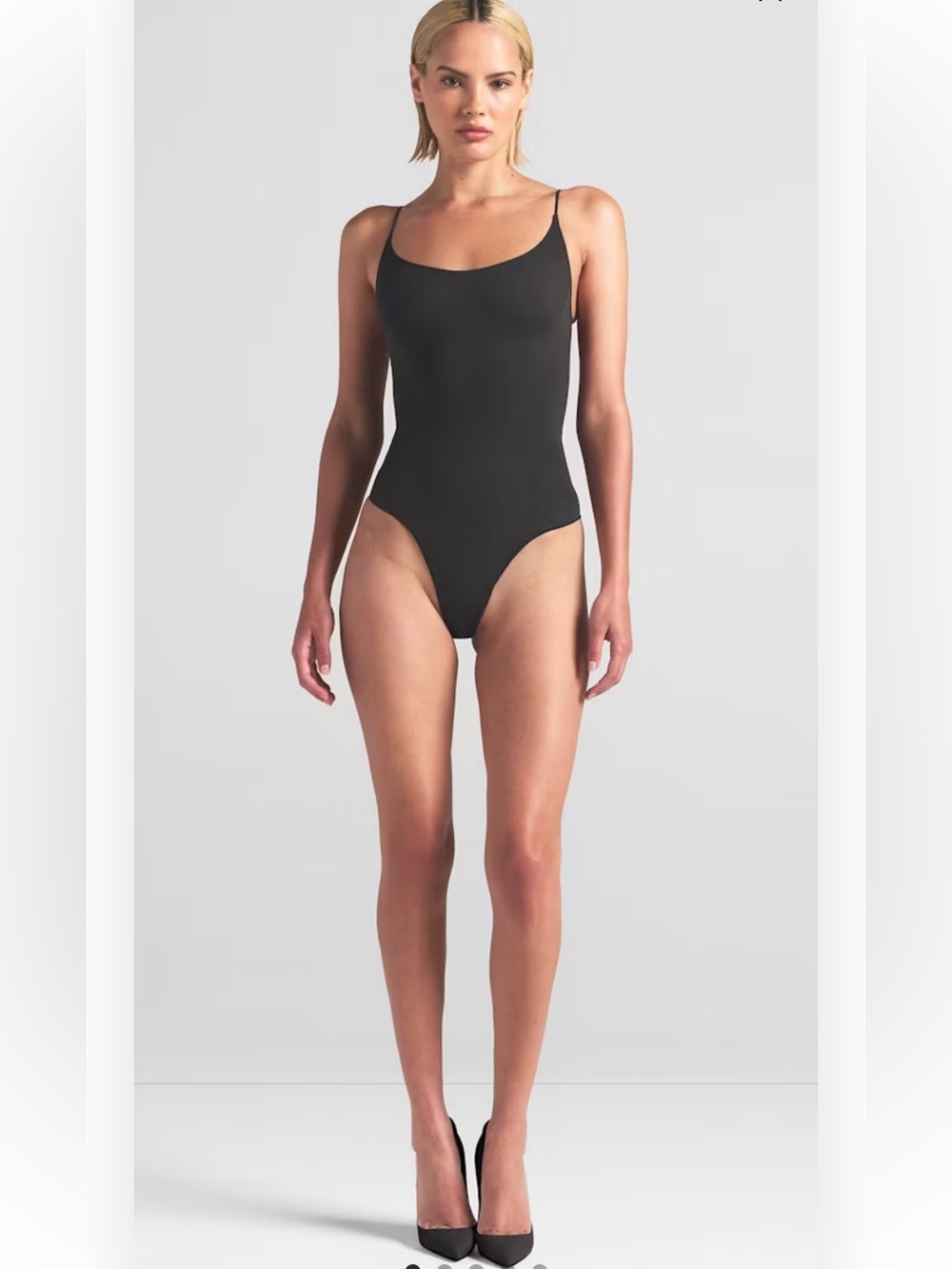 Sheer seamless thong bodysuit